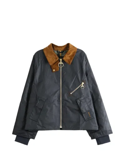 Barbour Arlene Waxed Jacket In Blue