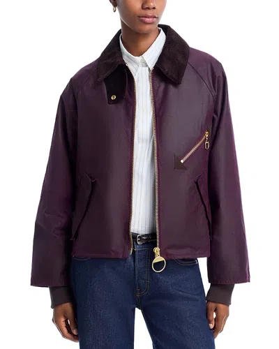 Barbour Arlene Waxed Jacket In Pink
