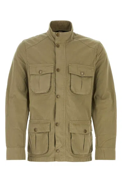Barbour Army Green Cotton Jacket In Olive