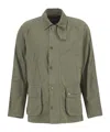 Barbour Ashby Buttonned-pockets Jacket In Gray