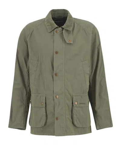 Barbour Ashby Buttonned-pockets Jacket In Gray