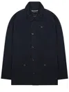 Barbour Blue Solid Shirt Collar Jacket In Blue