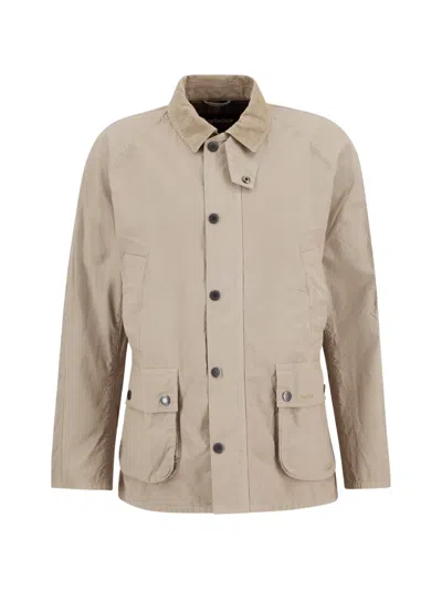 Barbour Ashby Corduroy-collar Jacket In Neutral