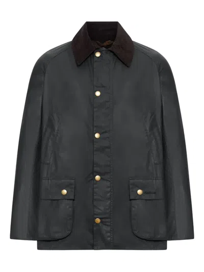Barbour Ashby Waxed Jacket In Black