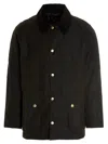 Barbour Jacket With Front Pockets And Long Sleeves In Black