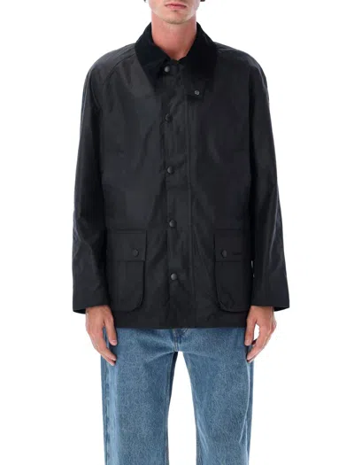 Barbour Ashby Waxed Cotton Jacket In Dunkelblau