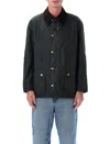 Barbour Jacket Collar Corduroy Slit Pockets In Black
