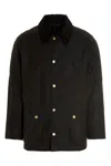 Barbour Jacket With Front Pockets And Long Sleeves In Brown
