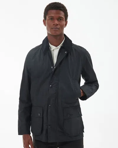 Barbour Ashby Mens Wax Jacket In Black