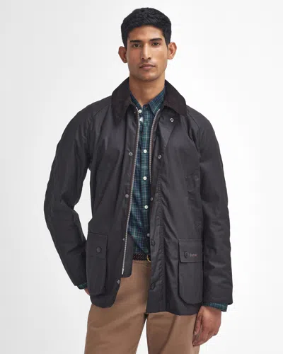 Barbour Ashby Mens Wax Jacket In Black