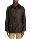 Barbour Ashby Tailored Waxed Cotton Jacket In Olive