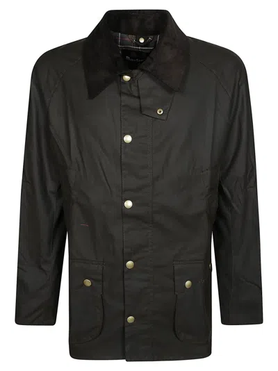Barbour Ashby Wax Cot Outw Jacket In Black