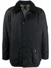 Barbour Ashby Wax Jacket In Blue