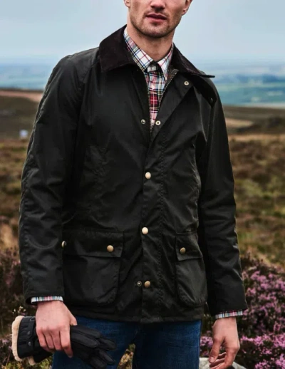 Pre-owned Barbour Ashby Wax Cotton Jacket British Style Msrp $425 In Olive Great Reviews In Green