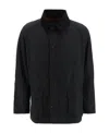 Barbour Ashby Waxed Jacket In Black