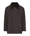 Barbour Beaufort Long Sleeved Snapped Jacket In Black