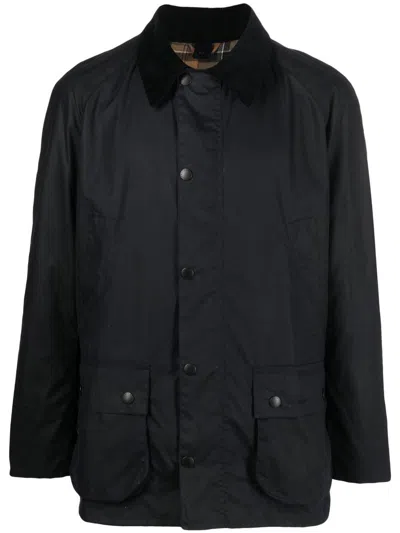 Barbour Ashby Wax Jacket In Blue