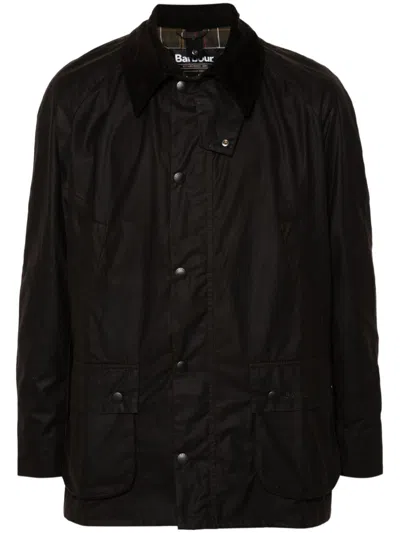 Barbour Ashby Wax Jacket In Black