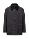 Barbour Ashby Wax Cot Outw Jacket In Navy