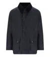 Barbour Ashby Wax Navy Blue Jacket In Blue