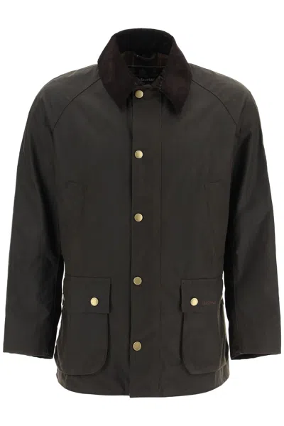Barbour Ashby Wax Waxed Cotton Jacket In Green