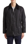 Barbour Ashby Waxed Cotton Jacket In Black/classic