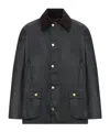 Barbour Mens Sage Bedale Waxed-cotton Jacket In Black