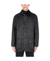 Barbour Ashby Waxed Jacket In Black