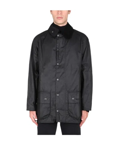 Barbour Ashby Waxed Jacket In Black
