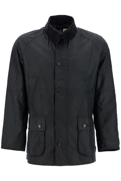 Barbour Ashby Waxed Jacket In Black