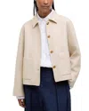 Barbour Ashdon Double Face Wool Blend Overshirt In Neutral