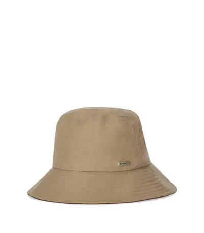 Barbour Asker Beige Bucket Hat In Brown