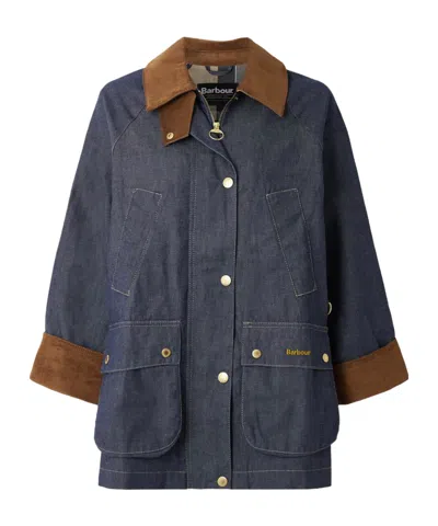 Barbour Asker Denim Casual Jacket In Blue
