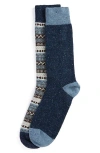 Barbour Assorted 2-pack Neppy & Fair Isle Wool Blend Socks In Blue