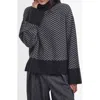 Barbour Aubrey Chevron Stitch Wool Blend Cowl Neck Sweater In Grey Marl