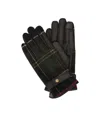 Barbour Aubrey Classic Tartan Gloves In Black