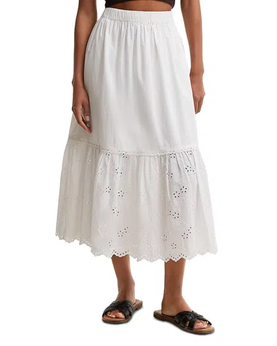 Barbour Avebury Midi Skirt In White