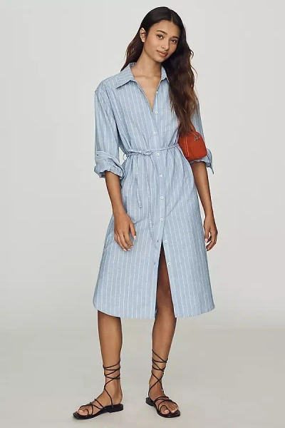 Barbour Avon Midi Shirt Dress In Blue