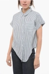 BARBOUR AWNING STRIPED BETONY SHIRT WITH KNOT HEM