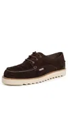 Barbour Aydon Derby Shoes Dark Brown Suede In Brown