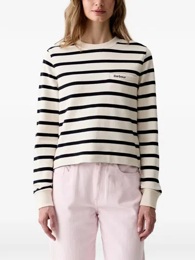 Barbour Aylesby Striped-pattern Chest-pocket Sweatshirt In Multi