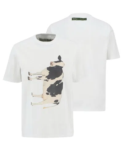 Barbour Ba X Paul Smith T-shirt In White