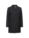 Barbour Single-breasted Trench Coat In Black
