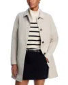 Barbour Reversible Single-breasted Coat In Mist/dress