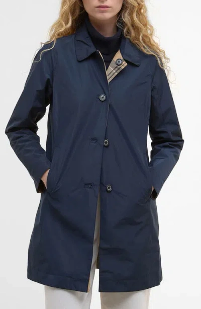 Barbour Babbity Reversible Waterproof Coat In Blue