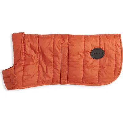 Barbour Baffle Quilted Dog Coat In Brown