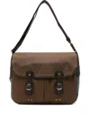 Barbour X Paul Smith Tarras Waxed Messenger Bag In Sand