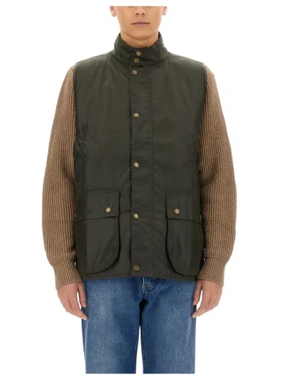 Barbour Vests With Logo In Green