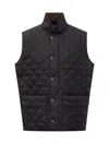 Barbour Diamond-quilted Logo-embroidered Gilet In Black