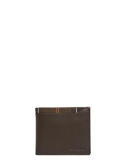 Barbour Brodick Leather Bifold Wallet In Brown